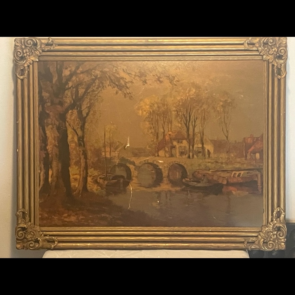 Antique oil painting Victorian